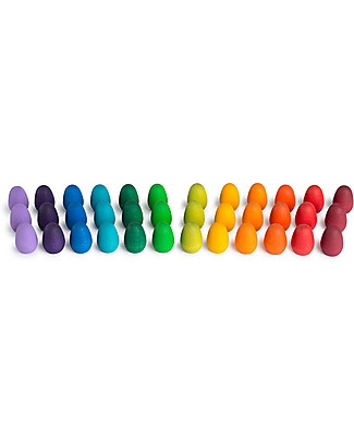 Grapat Mandala Rainbow - 36 Pezzi a Forma di uovo - Multicolore - Legno Sostenibile Giochi Montessoriani