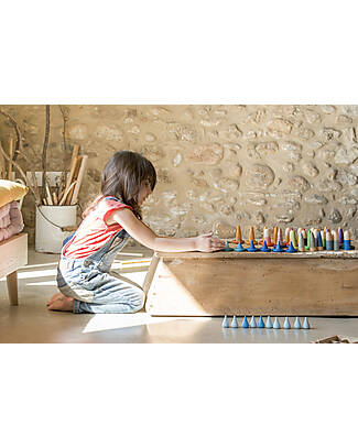 Grapat Mandala Raindrop - 36 Pezzi a Forma di Gocce d'Acqua - Blu - Legno Sostenibile
 Giochi Montessoriani
