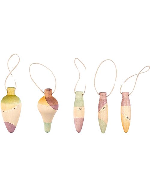 Grapat Nebbia Scintillante - Ornamento Natalizio - 3 Pezzi - Legno Calendari dell'Avvento