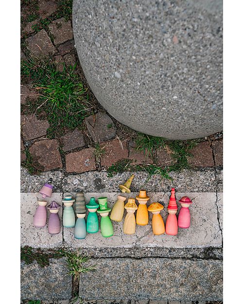 Grapat Omini Fancy - 12 Nins Intercambiabili - Legno Sostenibile Giochi Montessoriani