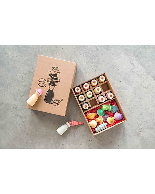 Grapat Omini Fancy - 12 Nins Intercambiabili - Legno Sostenibile Giochi Montessoriani