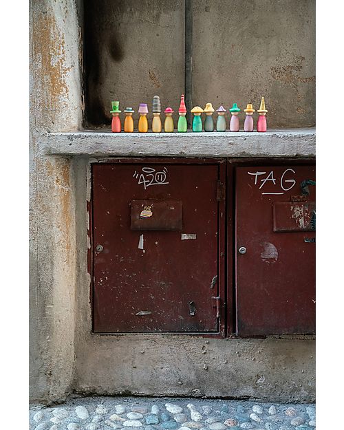 Grapat Omini Fancy - 12 Nins Intercambiabili - Legno Sostenibile Giochi Montessoriani