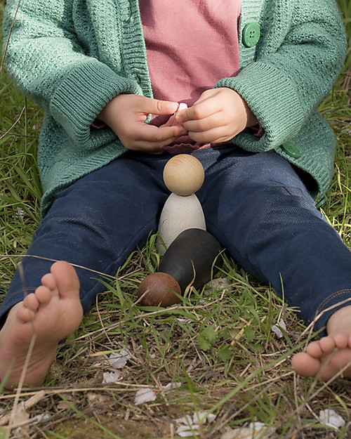 Grapat Omini Nins Adulti - Bianco e Nero - Legno Sostenibile Giochi Montessoriani