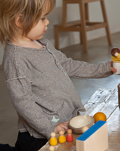 Grapat Omini Nins Bèbè - Colori Chiari - Legno Sostenibile Giochi Montessoriani