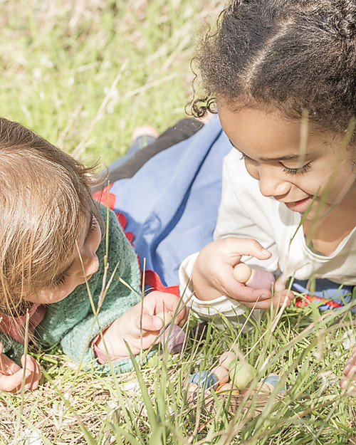 Grapat Omini Nins Bèbè - Colori Chiari - Legno Sostenibile Giochi Montessoriani