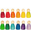 Grapat Omini Nins - Color Arcobaleno - Legno Sostenibile Giochi Montessoriani