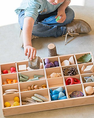 Grapat Organizzatore per Giochi - Legno Naturale e Sostenibile Giochi Creativi