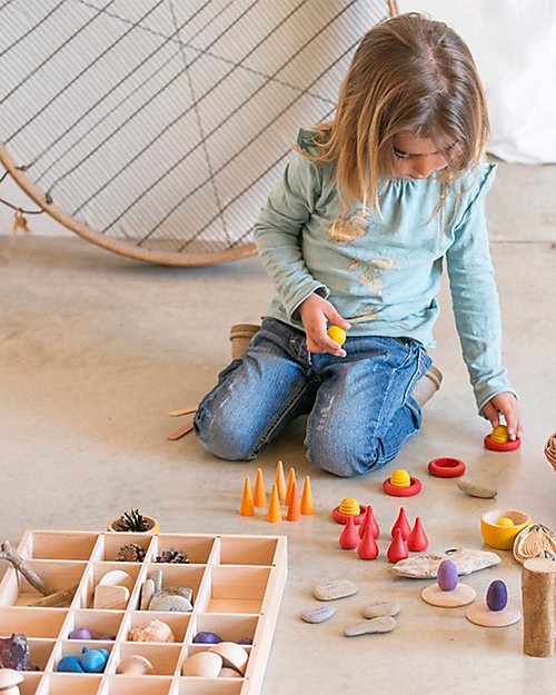Grapat Organizzatore per Giochi - Legno Naturale e Sostenibile Giochi Montessoriani