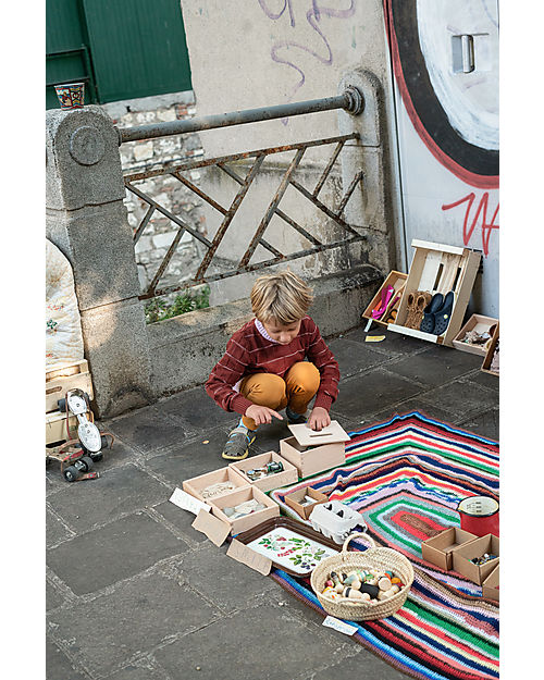 Grapat Permanence Box - Naturale - Ideale per Riordinare i Giochi - Legno Sostenibile Giochi Montessoriani