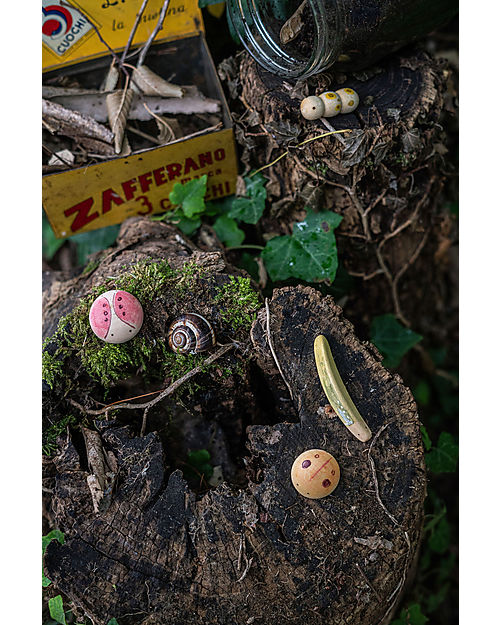 Grapat Raccoglitore con Animaletti in Legno - Wild - 12 pezzi Animali in Legno