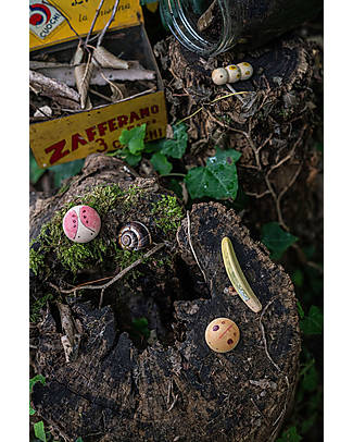 Grapat Raccoglitore con Animaletti in Legno - Wild - 12 pezzi Animali in Legno
