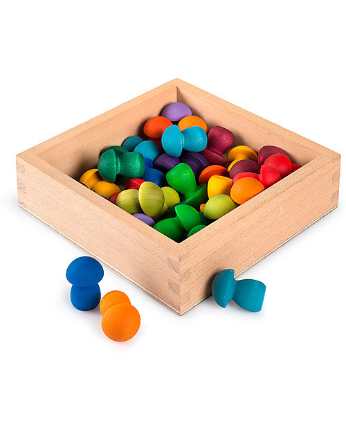 Grapat Scatola in Legno - Naturale - Ideale per Contenere Piccoli Giochi! Contenitori Porta Giochi