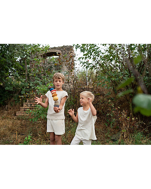 Grapat Serendipity Torre Impilabile - 8 Pezzi - Legno Sostenibile Giochi Montessoriani