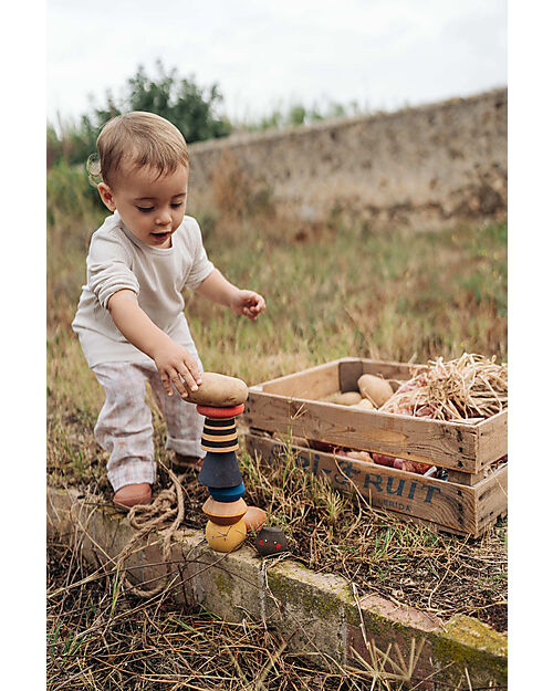 Grapat Serendipity Torre Impilabile - 8 Pezzi - Legno Sostenibile Giochi Montessoriani