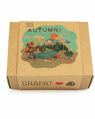 Grapat Set 5 Figure in Legno - Hello Autumn - Legno Sostenibile Giochi Montessoriani