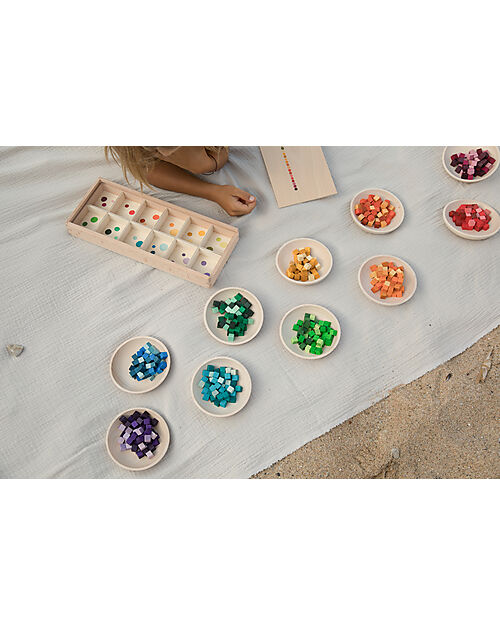 Grapat Set Mis and Match - 400+ piccoli cubi - Legno Sostenibile Giochi Montessoriani