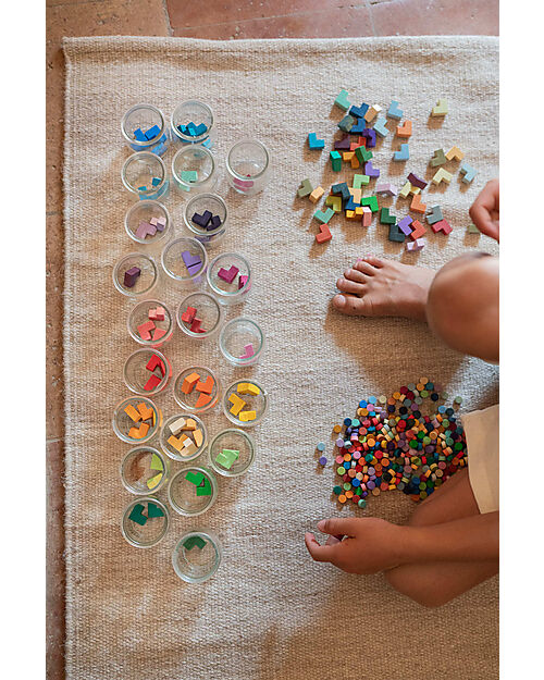 Grapat Set Mis Match e Bloom - 400 Pezzi Coloratissimi in Legno Giochi Montessoriani