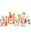 Grapat Set per Costruire - Happy Place - 40 Pezzi - Legno Sostenibile Giochi Montessoriani