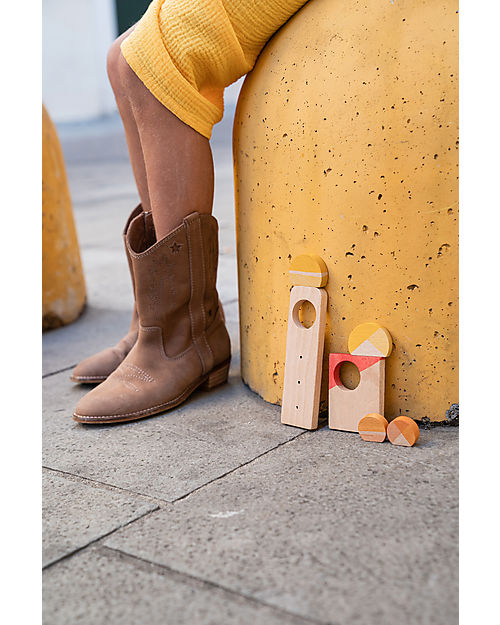 Grapat Set per Costruire - Happy Place - 40 Pezzi - Legno Sostenibile Giochi Montessoriani