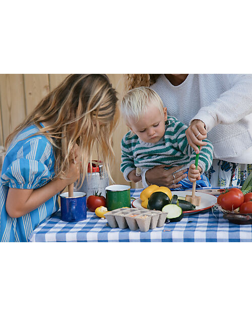 Grapat Set Tools - 6 Strumenti - Colori Arcobaleno - Legno Sostenibile Giochi Montessoriani