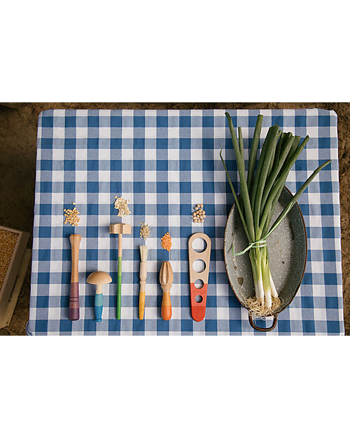 Grapat Set Tools - 6 Strumenti - Colori Arcobaleno - Legno Sostenibile Giochi Montessoriani