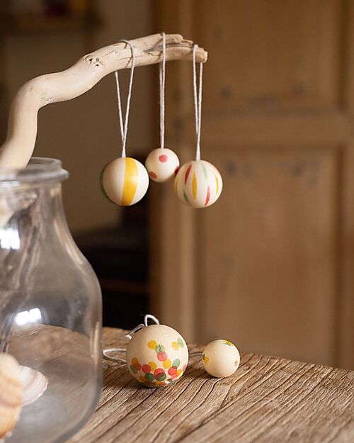 Grapat Sfere Meraviglia - Ornamento Natalizio - 3 Pezzi - Legno Calendari dell'Avvento