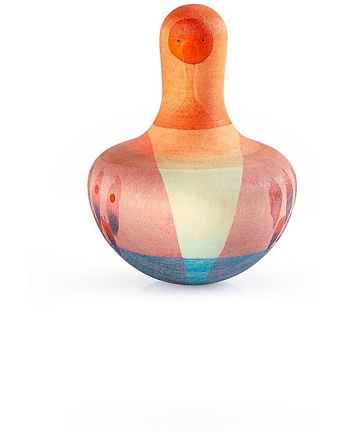 Grapat Trottola Mellow Orange Bird - Legno Sostenibile Giochi Montessoriani