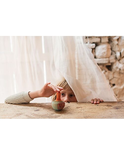 Grapat Trottola Mellow Orange Bird - Legno Sostenibile Giochi Montessoriani