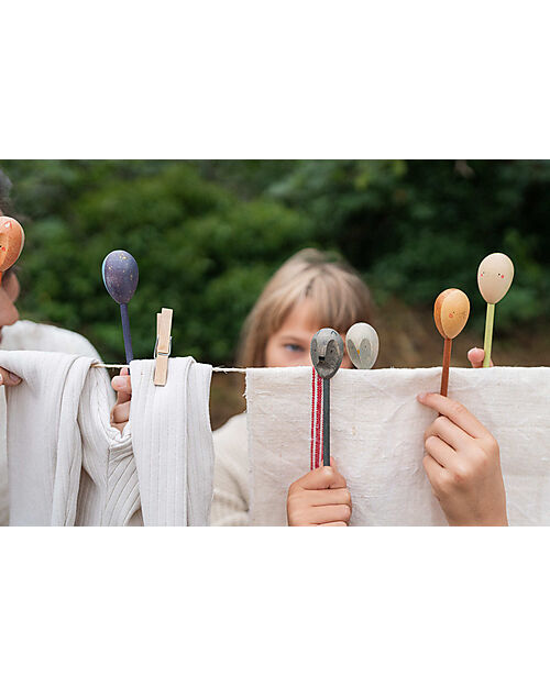 Grapat Twin-Souls Puppets - Set 6 Marionette Double-Face - Legno Sostenibile Giochi Montessoriani