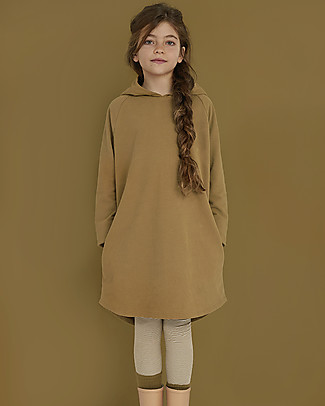Gray Label Abito Felpato con Cappuccio - Nocciola - 100% Cotone Bio Vestiti