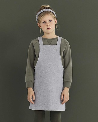 Gray Label Abito Grembiulino, Grey Melange - 100% morbidissima felpa di cotone bio Vestiti