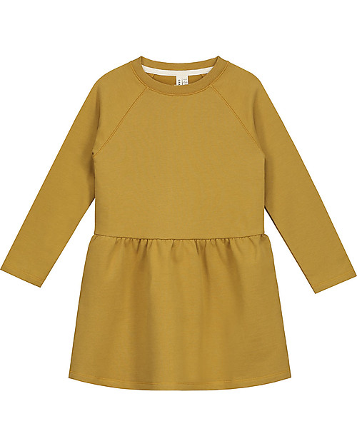 Gray Label Abito Mostarda - 100% Cotone Bio Morbidissimo Vestiti_