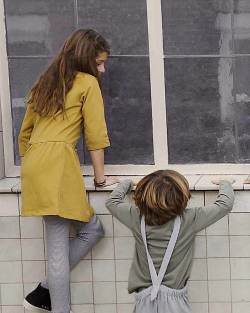 Gray Label Abito Mostarda - 100% Cotone Bio Morbidissimo Vestiti_