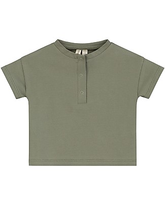 Gray Label Baby T-Shirt Maniche Corte Henley - Moss Maglie Manica Lunga