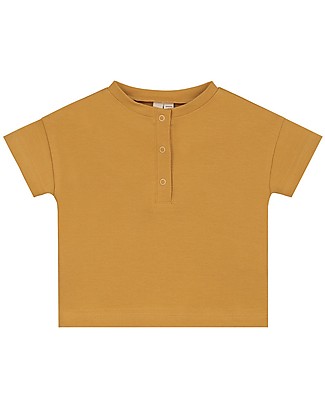Gray Label Baby T-Shirt Maniche Corte Henley - Mustard Maglie Manica Lunga