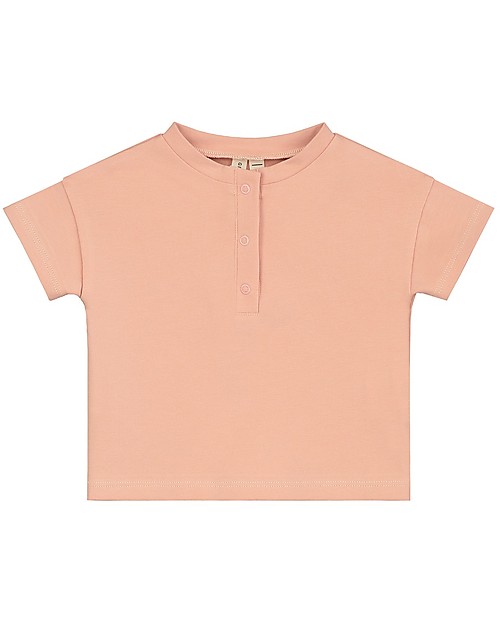 Gray Label Baby T-Shirt Maniche Corte Henley - Rustic Clay Maglie Manica Lunga