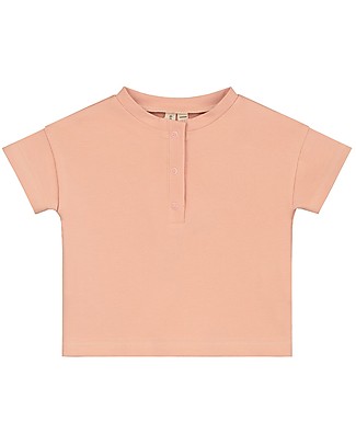 Gray Label Baby T-Shirt Maniche Corte Henley - Rustic Clay Maglie Manica Lunga