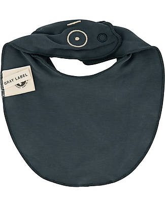 Gray Label Bavaglino - Blu Grigio - Cotone Bio GOTS - Morbidissimo! Bavagli a Bandana