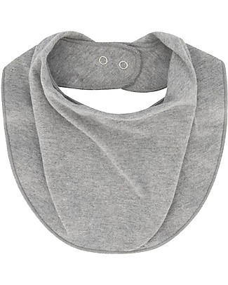 Gray Label Bavaglino - Grigio Melange - Cotone Bio GOTS - Morbidissimo! Bavagli a Bandana