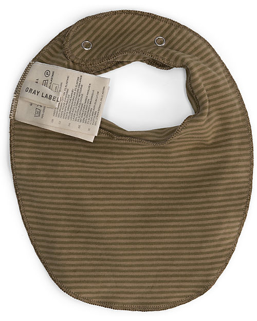 Gray Label Bavaglino - Verde Oliva/Nocciola - Cotone Bio GOTS - Morbidissimo! Bavagli a Bandana