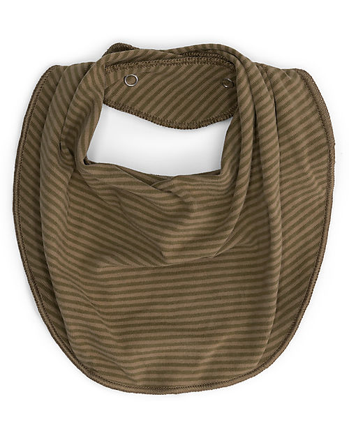 Gray Label Bavaglino - Verde Oliva/Nocciola - Cotone Bio GOTS - Morbidissimo! Bavagli a Bandana