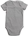 Gray Label Body Manica Corta, Righe Bianco/Nero - Cotone Bio Body Manica Corta