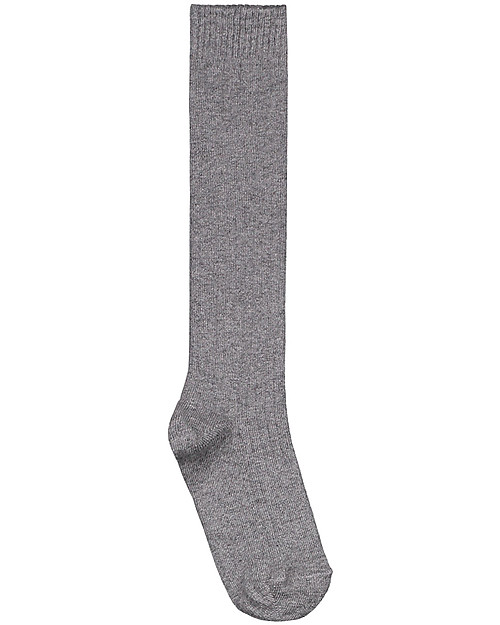 Gray Label Calzini Lunghi a Costine, Grigio - Cotone bio elasticizzato Calzini