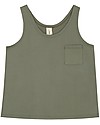 Gray Label Canotta Spalle Larghe con Taschino (da 2 a 8 anni) - Moss - 100% cotone bio Canotte