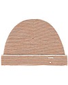Gray Label Cappellino da Neonato a Righe - Ruggine/Crema - Cotone Biologico GOTS Cappelli Neonato