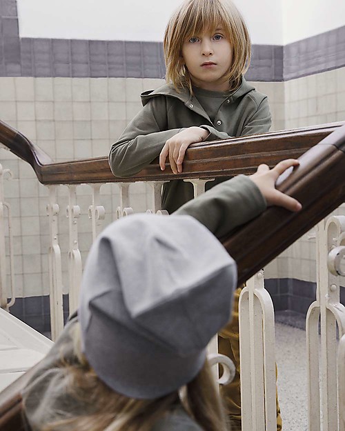 Gray Label Cappellino Oversize, Grigio Melange - Cotone bio morbidissimo Cappelli Invernali