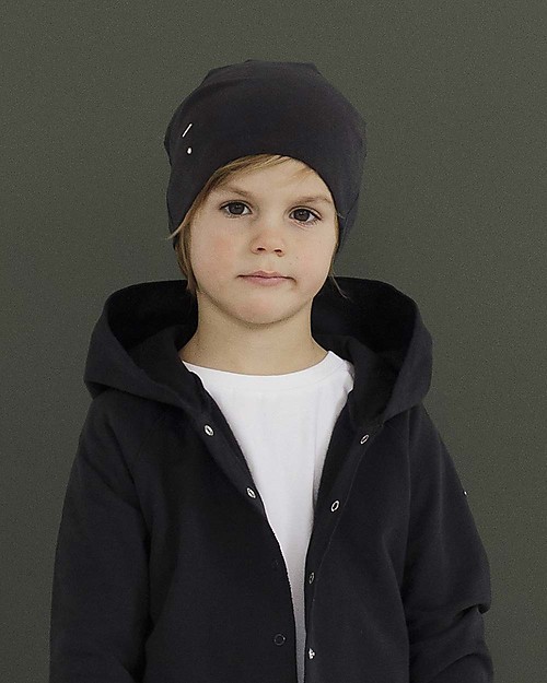 Gray Label Cappellino Oversize, Nearly Black - Cotone bio morbidissimo Cappelli Invernali