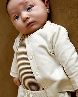 Gray Label Cardigan Baby Felpato - Crema - Cotone Bio Elasticizzato Cardigan