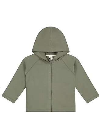 Gray Label Cardigan Felpato con Cappuccio - Moss - 100% cotone bio - Morbido e caldo Cardigan