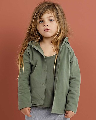 Gray Label Cardigan Felpato con Cappuccio - Moss - 100% cotone bio - Morbido e caldo Cardigan